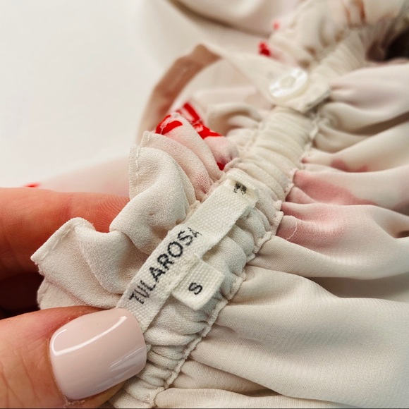 SOLD Tularosa babydoll dress size small red white - Picture 5 of 13